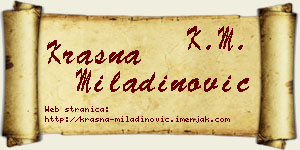 Krasna Miladinović vizit kartica